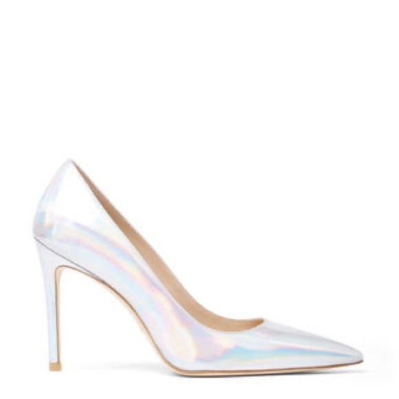STUART WEITZMAN Silver high heel pumps Size 8 - Picture 1 of 8
